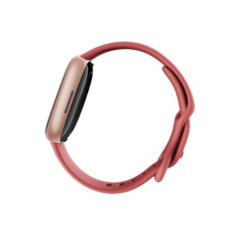 Fitbit versa 4 smart watch, pink body with pink silicone strap