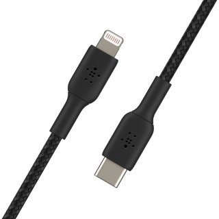 LIGHTNING/USB-C CABLE/MFI 2M BLACK