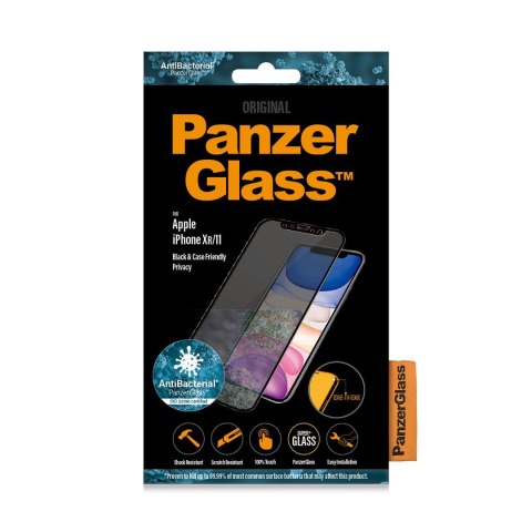 PanzerGlass | Zobacz materiał P2665 | Osłona ekranu | Jabłko | iPhone Xr/11 | Szkło hartowane | Czarny | Filtr poufności; Pokryc