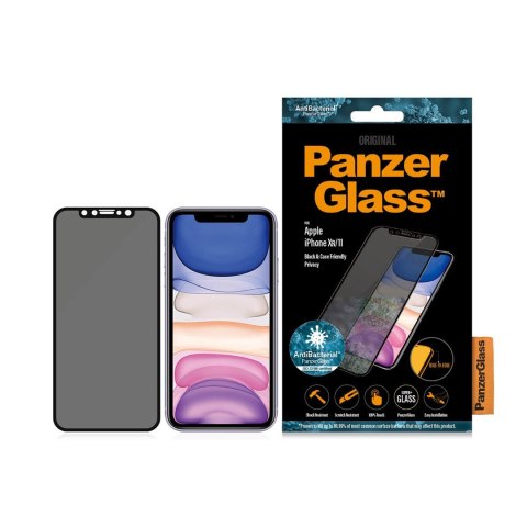 PanzerGlass | Zobacz materiał P2665 | Osłona ekranu | Jabłko | iPhone Xr/11 | Szkło hartowane | Czarny | Filtr poufności; Pokryc