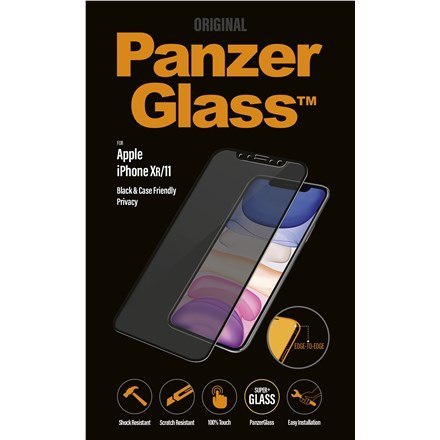 PanzerGlass | Zobacz materiał P2665 | Osłona ekranu | Jabłko | iPhone Xr/11 | Szkło hartowane | Czarny | Filtr poufności; Pokryc