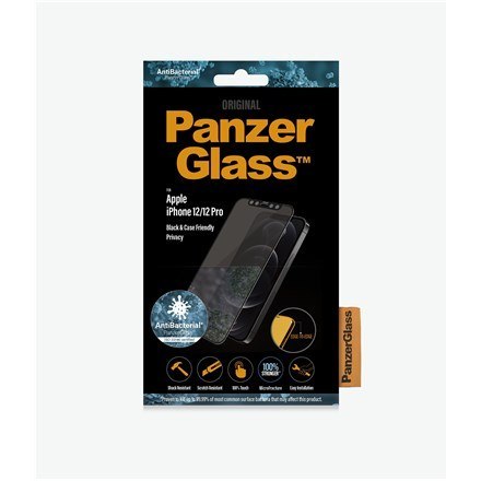 Szkło pancerne PanzerGlass | Jabłko | Dla iPhone'a 12/12 Pro | Szkło | | Przyjazny dla etui | Szkło przyciemniające