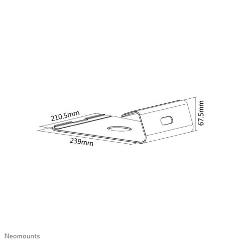 Neomounts NSLS025 stojak na laptop Podstawka na notebooka Srebrny 43,2 cm (17") Neomounts NSLS025 stojak na laptop Podstawka na notebooka Srebrny 43,2 cm (17")