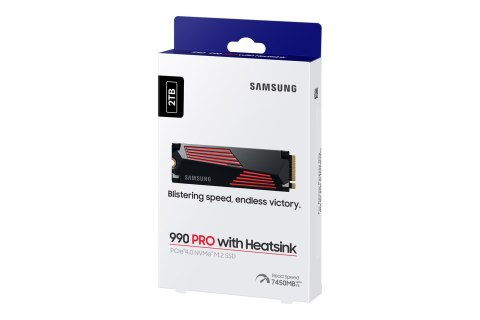 SSD PCIE G4 M.2 NVME 2TB W/HS/990 PRO MZ-V9P2T0GW SAMSUNG