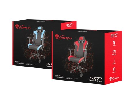 GENESIS SX77 Fotel dla gracza Obite siedzisko Czarny, Czerwony GENESIS SX77 Fotel dla gracza Obite siedzisko Czarny, Czerwony