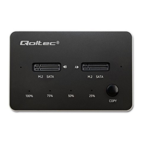 Qoltec Stacja dokująca dysków 2x SSD M.2 SATA | NGFF | USB typ C