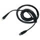 Cable: USB, black, Type A, 2.8m (9.2´), coiled, host powered