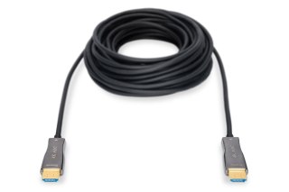 DIGITUS KABEL POŁĄCZENIOWY HYBRYDOWY AOC HDMI 2.0 PREMIUM HIGH SPEED 4K60HZ UHD HDMI A/HDMI A M/M CZARNY 15M AK-330125-150-S