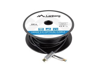 KABEL HDMI M/M V2.0 100M CZARNY OPTYCZNY AOC LANBERG