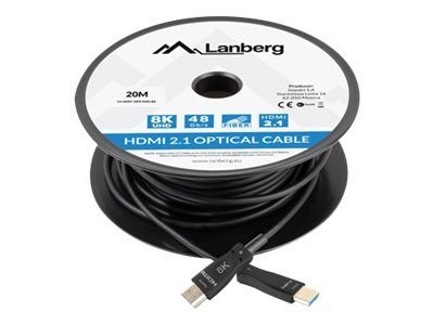 KABEL HDMI M/M V2.1 80M 8K CZARNY OPTYCZNY AOC LANBERG