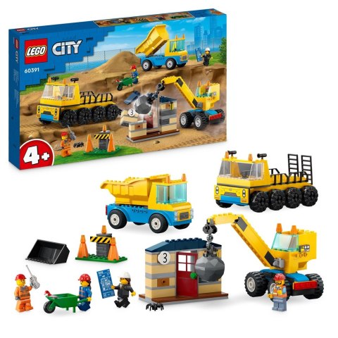 LEGO 60391 CITY Ciężarówki i dźwig z kulą wyburzeniową p3