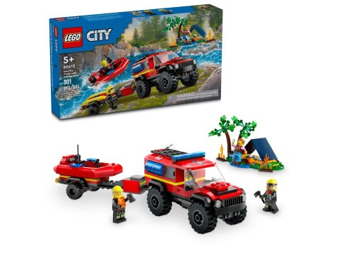 LEGO 60412 CITY Terenowy wóz strażacki z łodzią p3