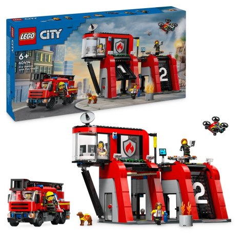 LEGO 60414 CITY Remiza strażacka z wozem strażackim p2