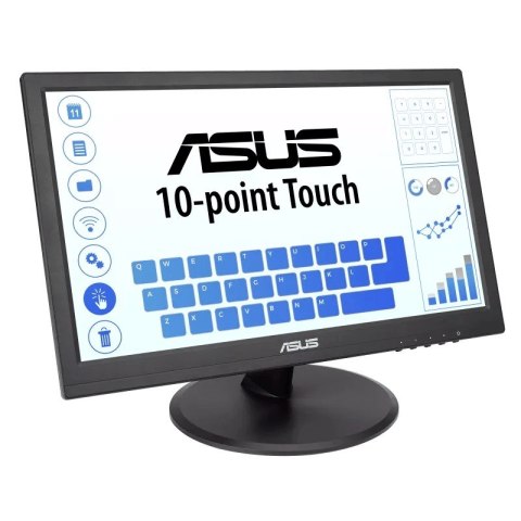 ASUS VT168HR monitor komputerowy 39,6 cm (15.6") 1366 x 768 px WXGA LED Ekran dotykowy Czarny ASUS VT168HR monitor komputerowy 39,6 cm (15.6") 1366 x 768 px WXGA LED Ekran dotykowy Czarny