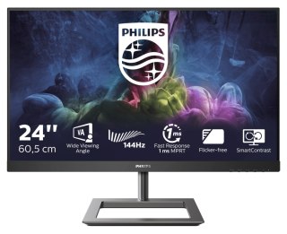 Philips E Line 242E1GAJ/00 monitor LED display 60,5 cm (23.8") 1920 x 1080 px Full HD LCD Czarny, Chrom