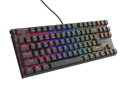 KLAWIATURA DLA GRACZY GENESIS THOR 303 TKL CZ/SK PODŚWIETLENIE RGB MECHANICZNA SILENT SWITCH CZARNA KLAWIATURA DLA GRACZY GENESIS THOR 303 TKL CZ/SK PODŚWIETLENIE RGB MECHANICZNA SILENT SWITCH CZARNA