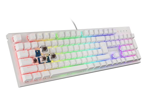 KLAWIATURA DLA GRACZY GENESIS THOR 303 US PODŚWIETLENIE RGB MECHANICZNA BROWN SWITCH BIAŁA HOT SWAP KLAWIATURA DLA GRACZY GENESIS THOR 303 US PODŚWIETLENIE RGB MECHANICZNA BROWN SWITCH BIAŁA HOT SWAP