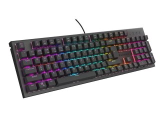 KLAWIATURA DLA GRACZY GENESIS THOR 303 US PODŚWIETLENIE RGB MECHANICZNA SILENT SWITCH CZARNA HOT SWA