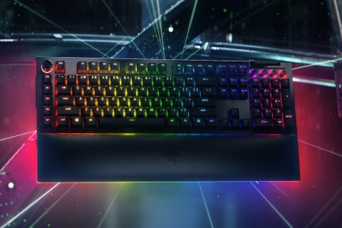 Klawiatura do gier Razer BlackWidow V4 Pro, zielony przełącznik, USB, układ brytyjski