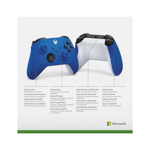 Microsoft Xbox Wireless Controller Niebieski, Biały Bluetooth/USB Gamepad Analogowa/Cyfrowa Android, PC, Xbox One, Xbox One S, X Microsoft Xbox Wireless Controller Niebieski, Biały Bluetooth/USB Gamepad Analogowa/Cyfrowa Android, PC, Xbox One, Xbox One S, X