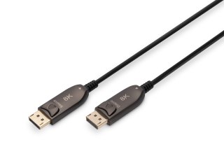 DIGITUS KABEL POŁĄCZENIOWY HYBRYDOWY AOC DISPLAYPORT 1.4 8K60HZ UHD DP/DP M/M CZARNY 20M AK-340107-200-S