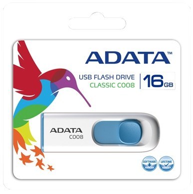 Pendrive (Pamięć USB) A-DATA (16 GB \USB 2.0 \Biało-niebieski )