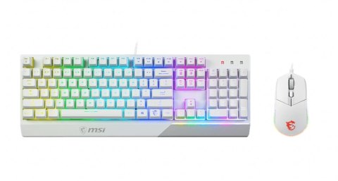 KEYBOARD +MOUSE/VIGOR GK30 COMBO WHITE US MSI