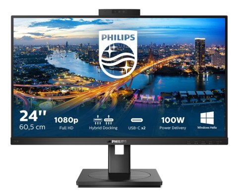 Philips B Line 243B1JH/00 monitor komputerowy 60,5 cm (23.8") 1920 x 1080 px Full HD LCD Czarny