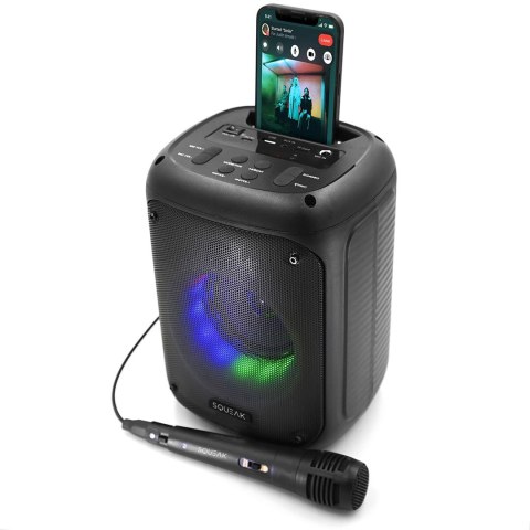 SQUEAK GŁOŚNIK KARAOKE BEATFLOW BLUETOOTH 5.0 + EDR, RADIO FM, MICROSD, AUX, USB SQ1005 SQUEAK GŁOŚNIK KARAOKE BEATFLOW BLUETOOTH 5.0 + EDR, RADIO FM, MICROSD, AUX, USB SQ1005