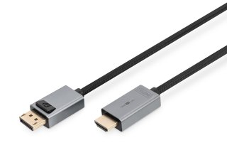 Kabel adapter PREMIUM DisplayPort - HDMI 4K 30Hz DP/HDMI M/M 3m