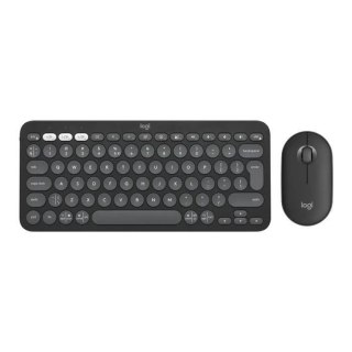 Logitech Pebble 2 Combo for Mac klawiatura Dołączona myszka RF Wireless + Bluetooth QWERTY Amerykański międzynarodowy Grafitowy