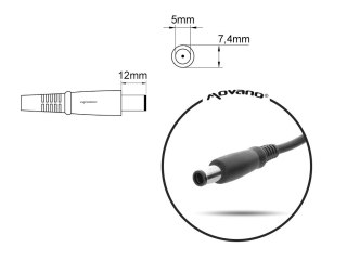 Zasilacz sieciowy Mitsu 19.5V 4.62A (7.4x5.0 pin) do notebooka Dell