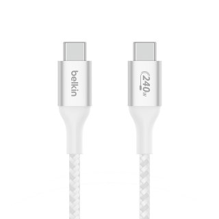 240W BRAIDED C-C CABLE 2M WHT/