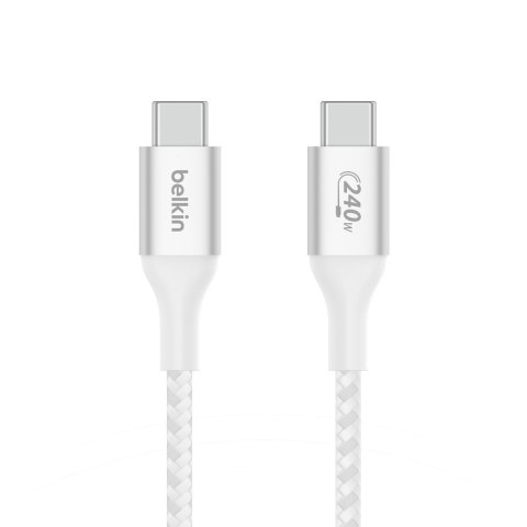 240W BRAIDED C-C CABLE 2M WHT/