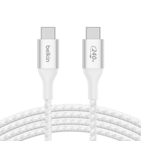 240W BRAIDED C-C CABLE 2M WHT/