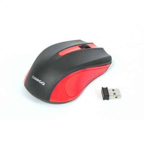 OMEGA MYSZ BEZPRZEWODOWA MOUSE WIRELESS 1000DPI RED [41795]