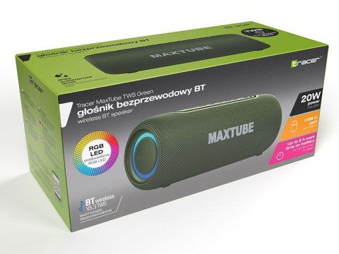 Głośniki TRACER MaxTube TWS BLUETOOTH GREEN