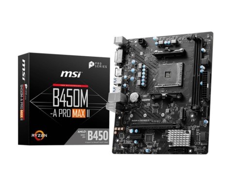 MSI B450M-A PRO MAX II płyta główna AMD B450 Socket AM4 micro ATX MSI B450M-A PRO MAX II płyta główna AMD B450 Socket AM4 micro ATX