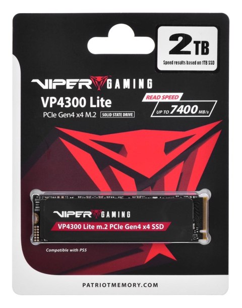 Patriot Viper VP4300L M.2 PCI-Ex4 NVMe 2TB 7.2 / 6.