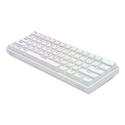 Klawiatura przewodowa SAVIO WHITEOUT X2 Blue Outemu, Hot Swap, mechaniczna, podświetlenie RGB Klawiatura przewodowa SAVIO WHITEOUT X2 Blue Outemu, Hot Swap, mechaniczna, podświetlenie RGB