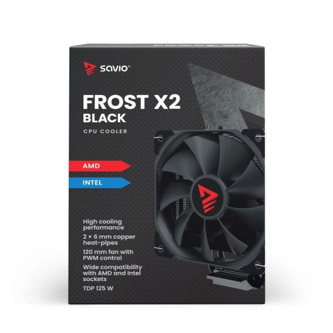 Chłodzenie CPU SAVIO FROST BLACK X2 120 mm