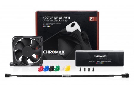Wentylator Noctua NF-A8 PWM chromax.black.swap - 80mm Wentylator Noctua NF-A8 PWM chromax.black.swap - 80mm