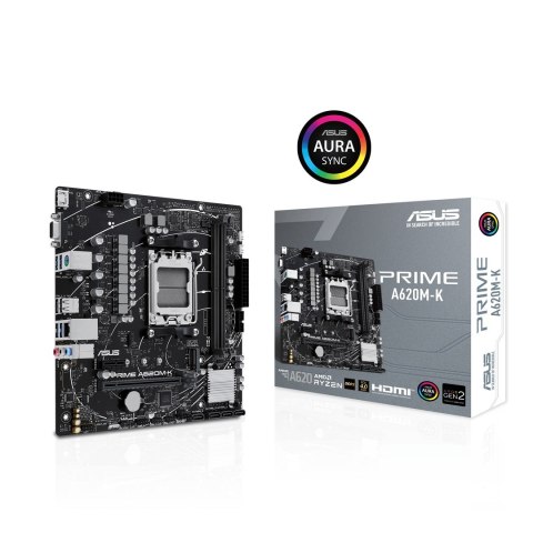 ASUS PRIME A620M-K AMD A620 Gniazdo AM5 micro ATX ASUS PRIME A620M-K AMD A620 Gniazdo AM5 micro ATX