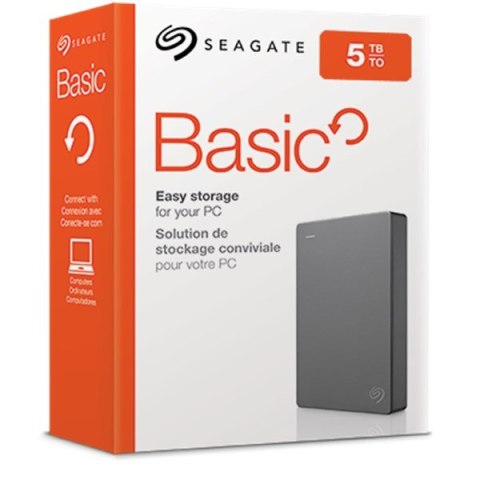 Seagate Basic zewnętrzny dysk twarde 5 TB 2.5" 3.2 Gen 1 (3.1 Gen 1) Srebrny Seagate Basic zewnętrzny dysk twarde 5 TB 2.5" 3.2 Gen 1 (3.1 Gen 1) Srebrny