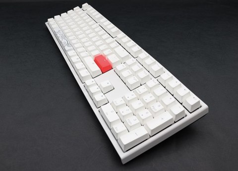 Ducky One 2 White Edition PBT Klawiatura Gamingowa, MX-Blue, Biała dioda LED - Biała