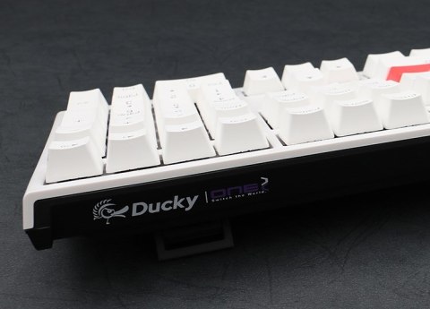 Ducky One 2 White Edition PBT Klawiatura Gamingowa, MX-Blue, Biała dioda LED - Biała