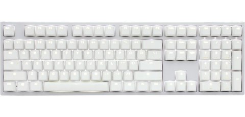 Ducky One 2 White Edition PBT Klawiatura Gamingowa, MX-Blue, Biała dioda LED - Biała