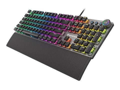 Genesis THOR 400 RGB Klawiatura gamingowa Oświetlenie LED RGB (USA) Przewodowa 1,6 m
