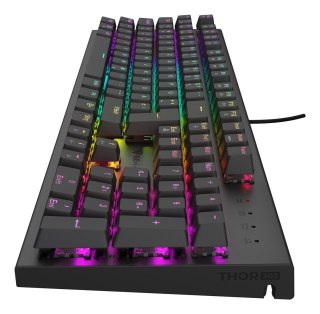 KLAWIATURA DLA GRACZY GENESIS THOR 303 DE PODŚWIETLENIE RGB MECHANICZNA BROWN SWITCH CZARNA HOT SWAP