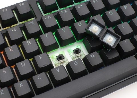 Klawiatura Gamingowa Ducky One 2 z Podświetleniem PBT, MX-Black, RGB LED - Czarna